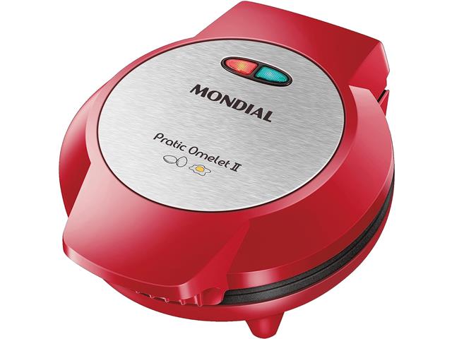 Omeleteira Pratic Omelet 800w Om-04-ri Vermelho Mondial 110v Omeleteira Pratic Omelet 800w Om-04-ri Vermelho Mondial 110v